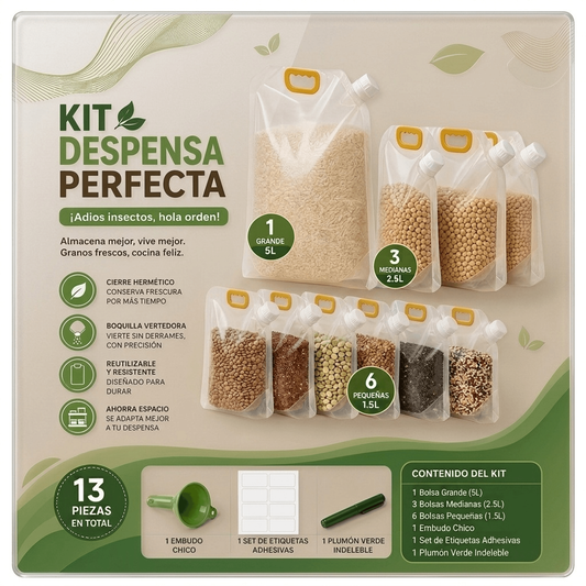 KIT DESPENSA PERFECTA (10 Bolsas + 3 Regalos)
